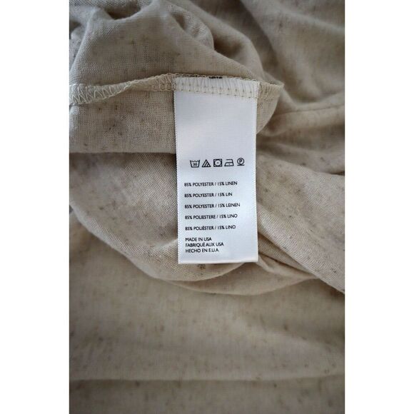 Free People Beach OB1733779 Women's Sz M Oatmeal Terrazo Linen Blend Maxi Dress - Picture 11 of 14